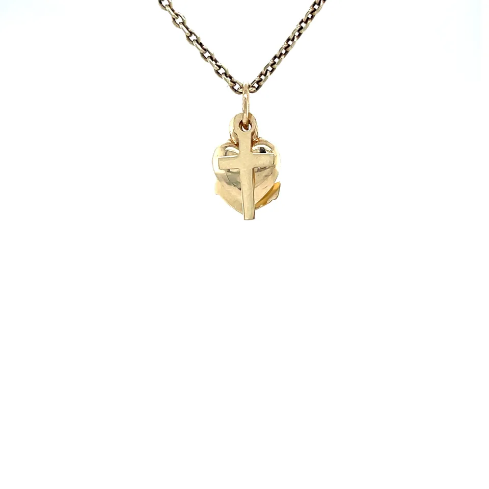 Vintage 14K Gold Faith, Hope and Love Pendant