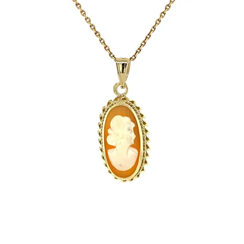 Vintage 14K Gold Pendant with Cameo