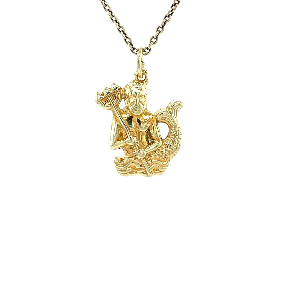 Vintage 14K Gold Neptunus Pendant