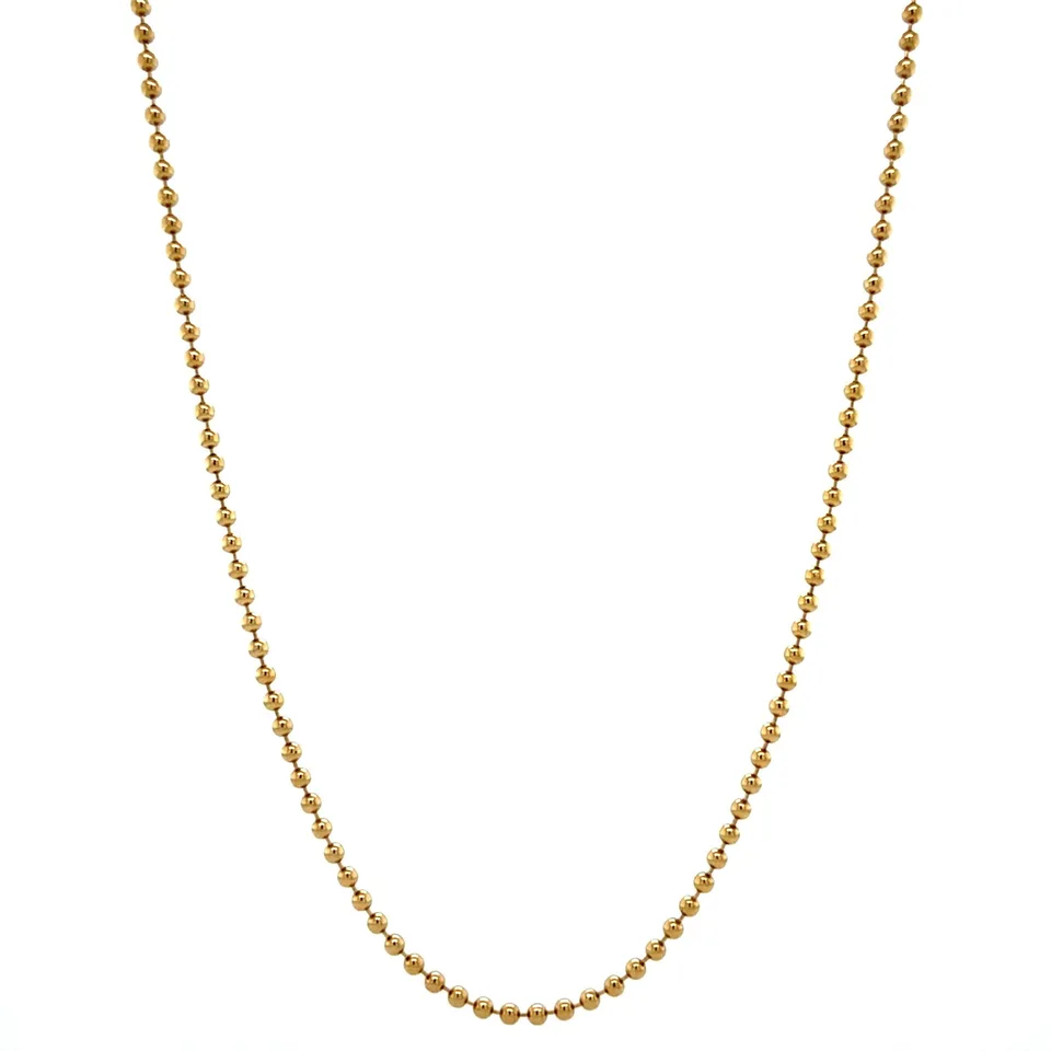 Vintage 18K Gold Bead Necklace
