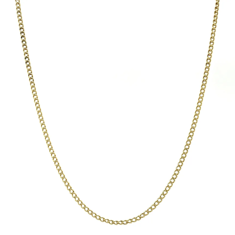 Vintage 14K Gold Long Necklace Curb 46.5 cm