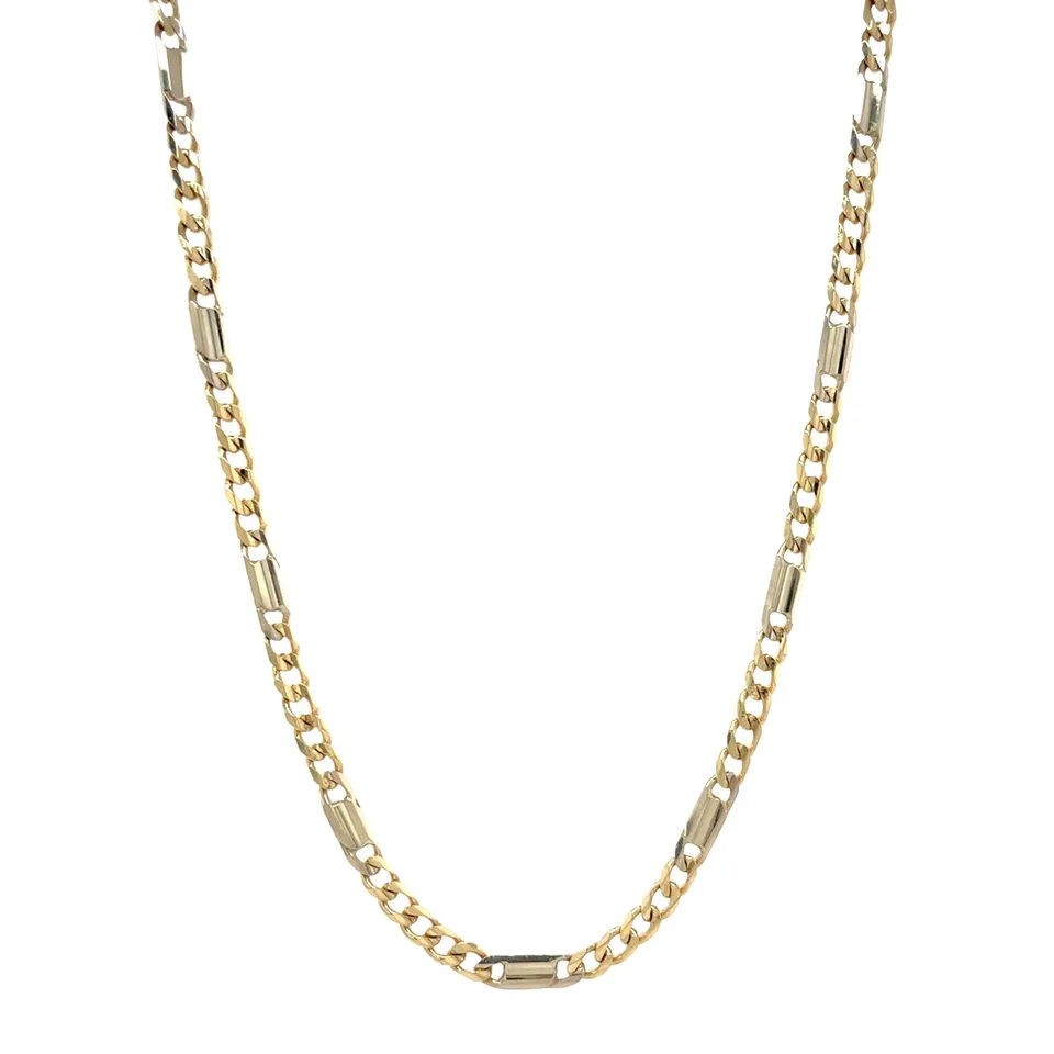 Vintage 14K Two Tone Gold Fancy Necklace