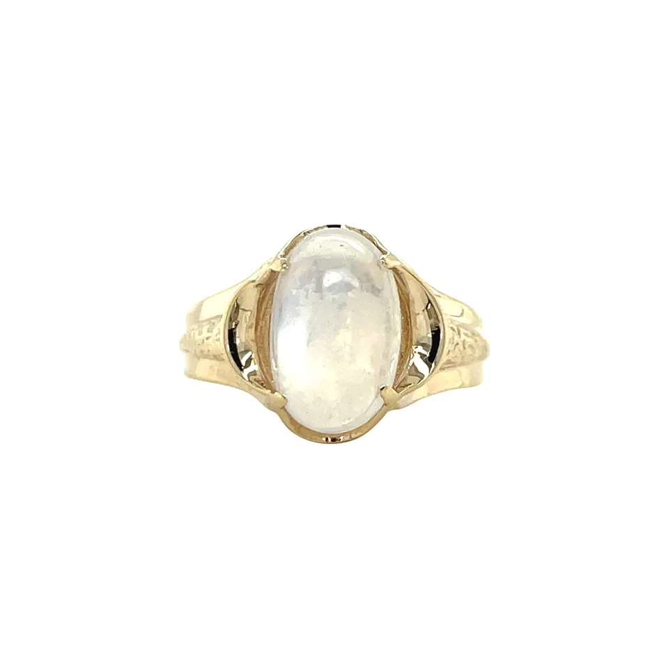 Vintage 10K Gold Ring with Moonstone