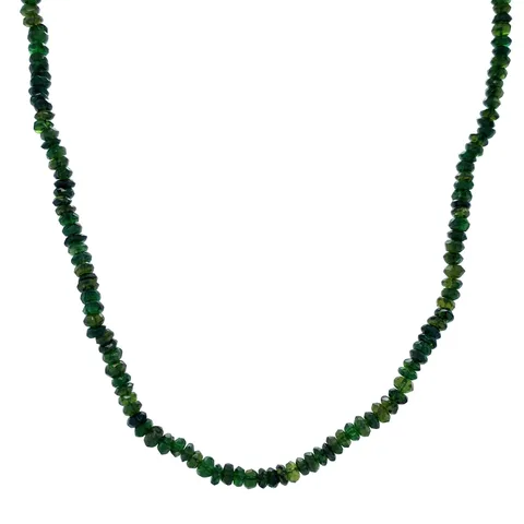 Vintage 14K Gold Necklace with Green Tourmaline