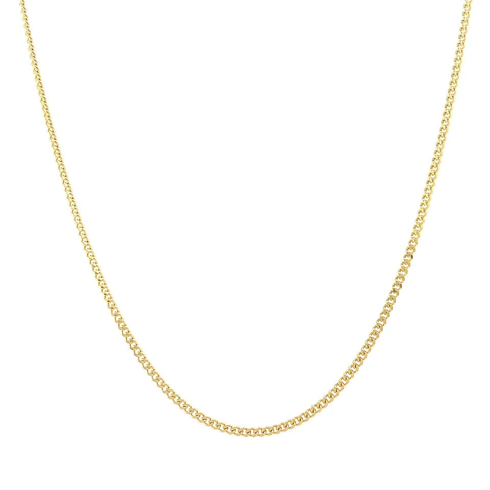 Vintage 14K Gold Long Necklace Curb 45 cm