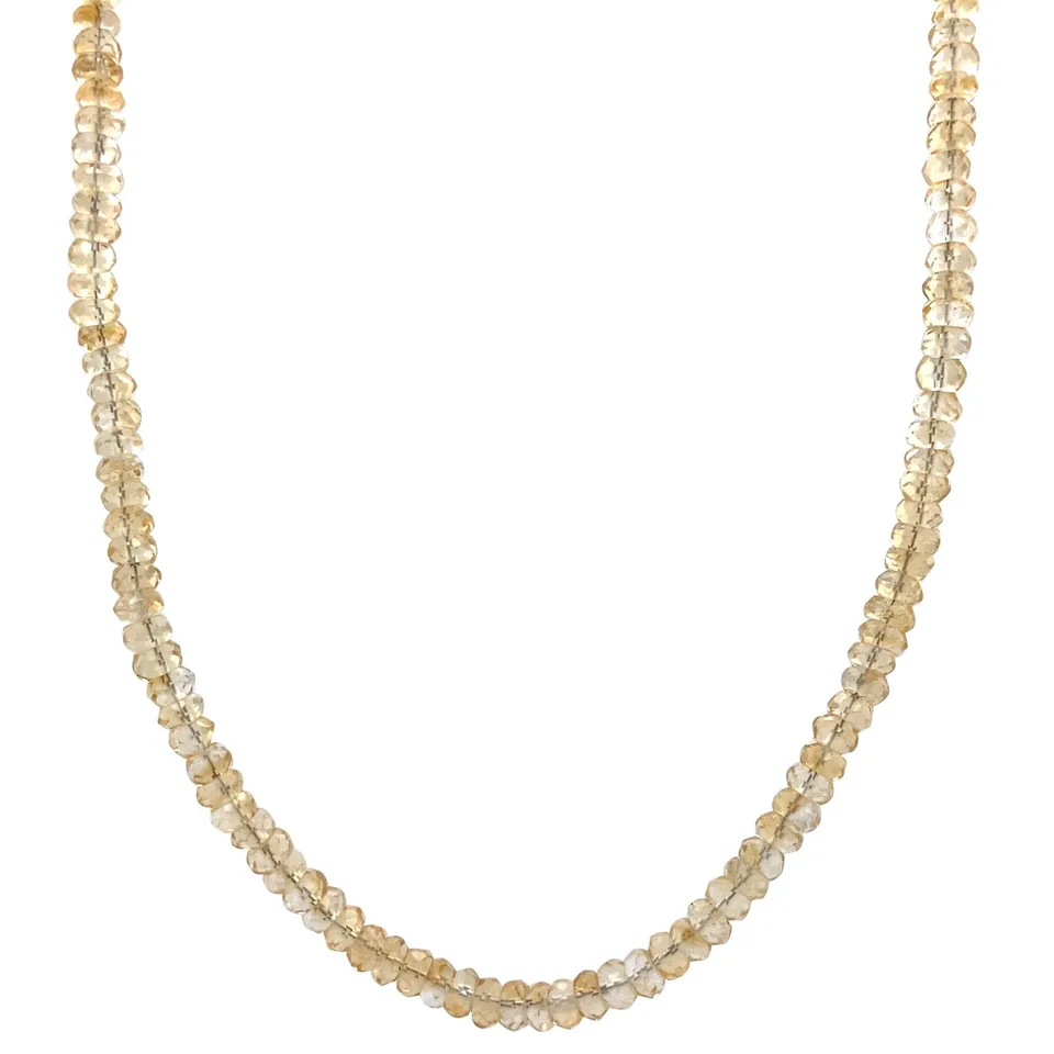 Vintage Citrine Necklace with 14K Gold Clasp