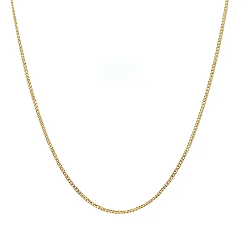 Vintage 14K Gold Long Necklace Curb 51 cm