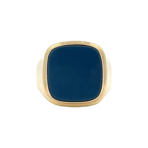 Vintage 8K Gold Signet Ring with Chalcedony