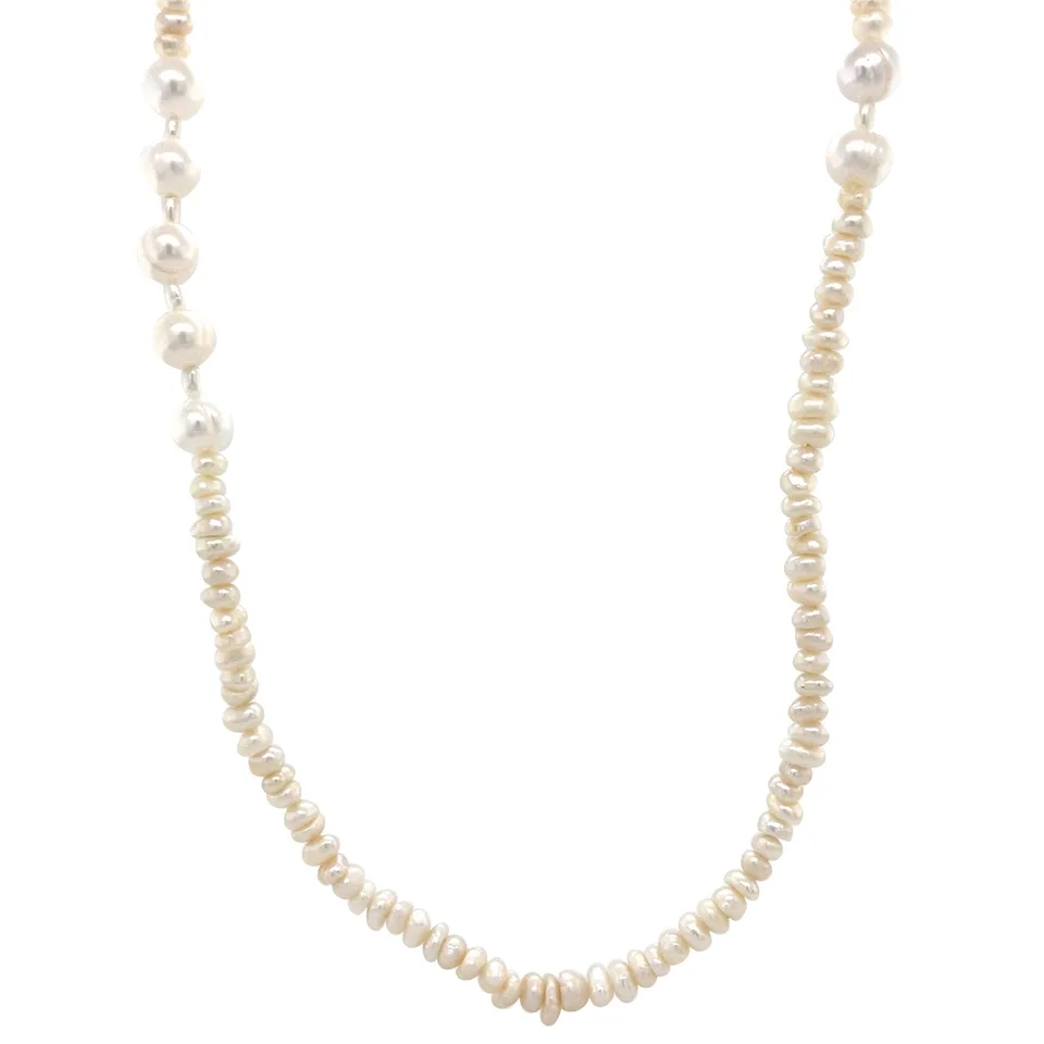 Vintage Pearl Necklace with 14K Gold Clasp