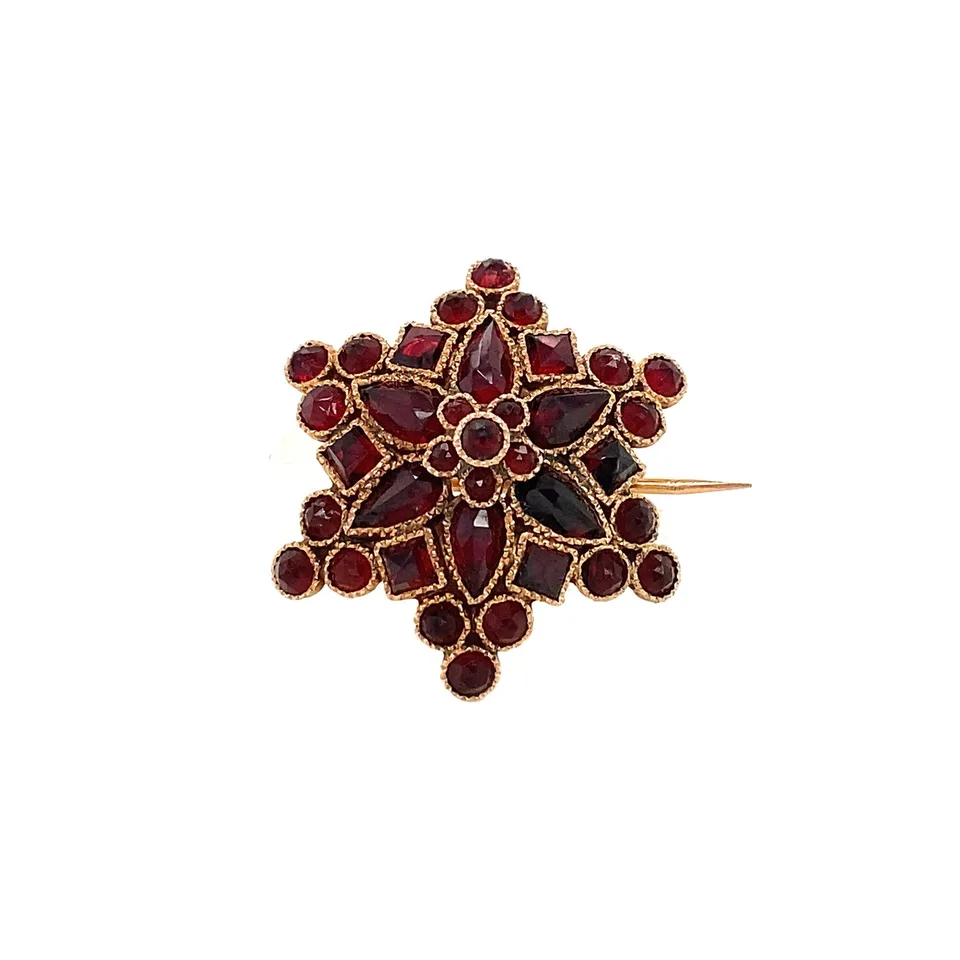 Vintage 14K Gold Pendant with Garnet
