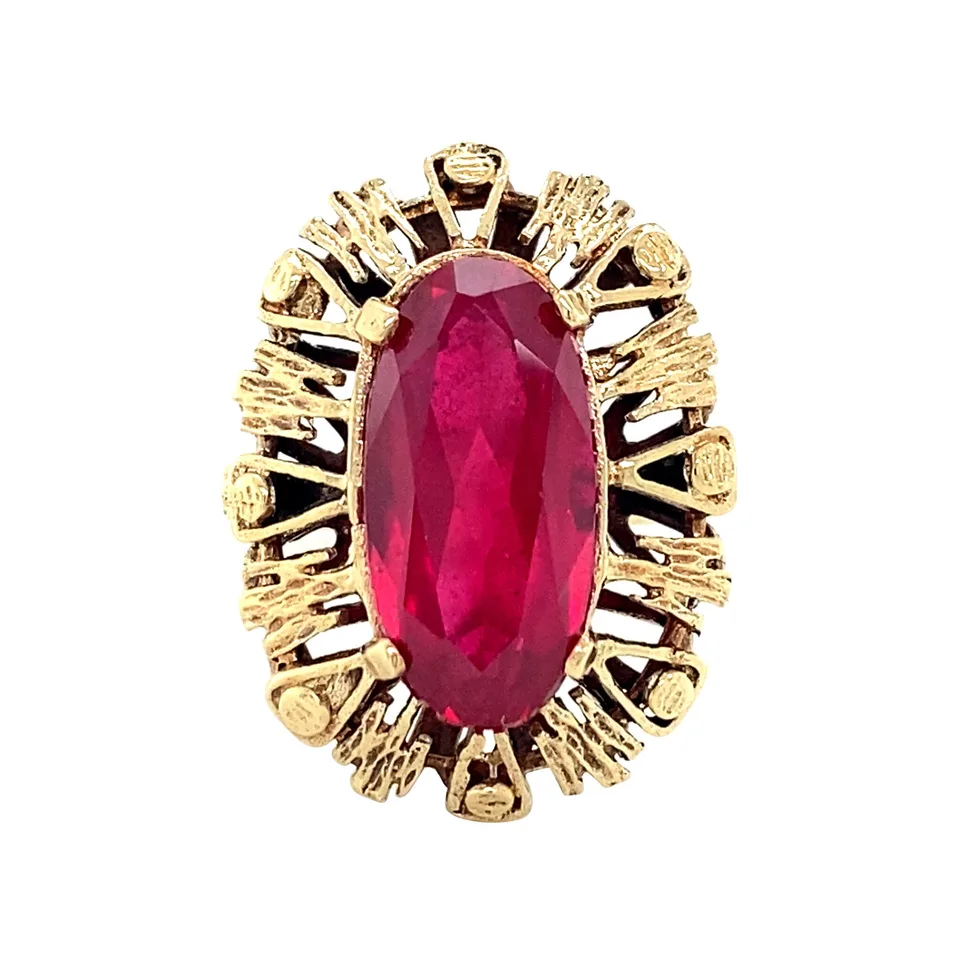 Vintage 14K Gold Ring with Ruby
