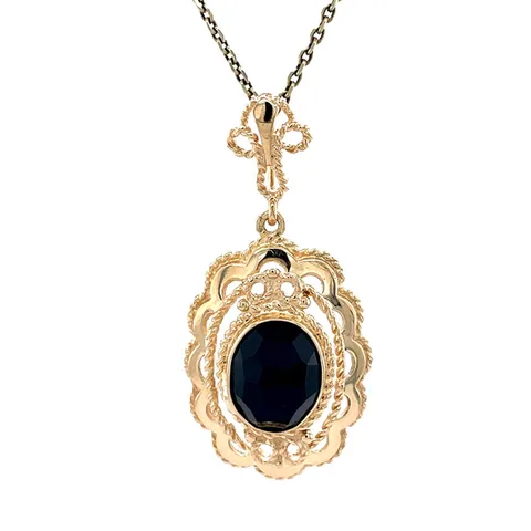 Vintage 14K Gold Pendant with Garnet