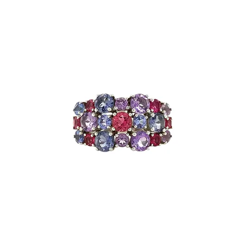 Vintage 14K White Gold Ring with Cubic Zirconia