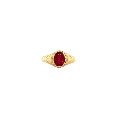 Vintage 14K Gold Ring with Ruby