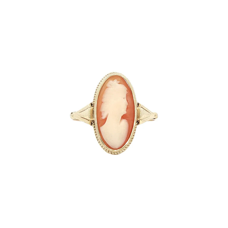 Vintage 14K Gold Ring with Cameo