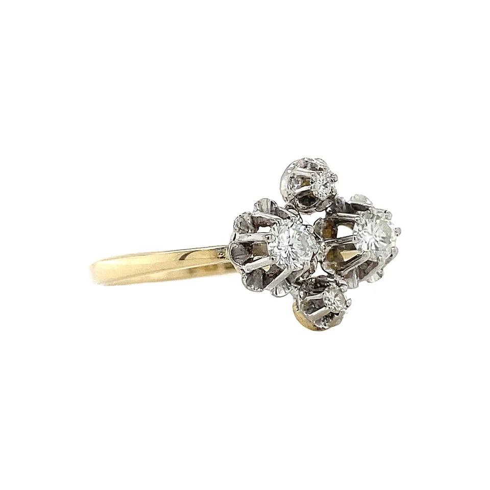 Vintage 14K Gold Ring with Diamond