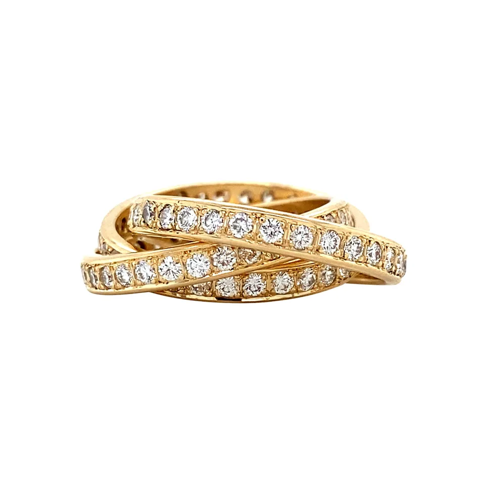 Vintage 14K Gold Alliance Ring with Diamond