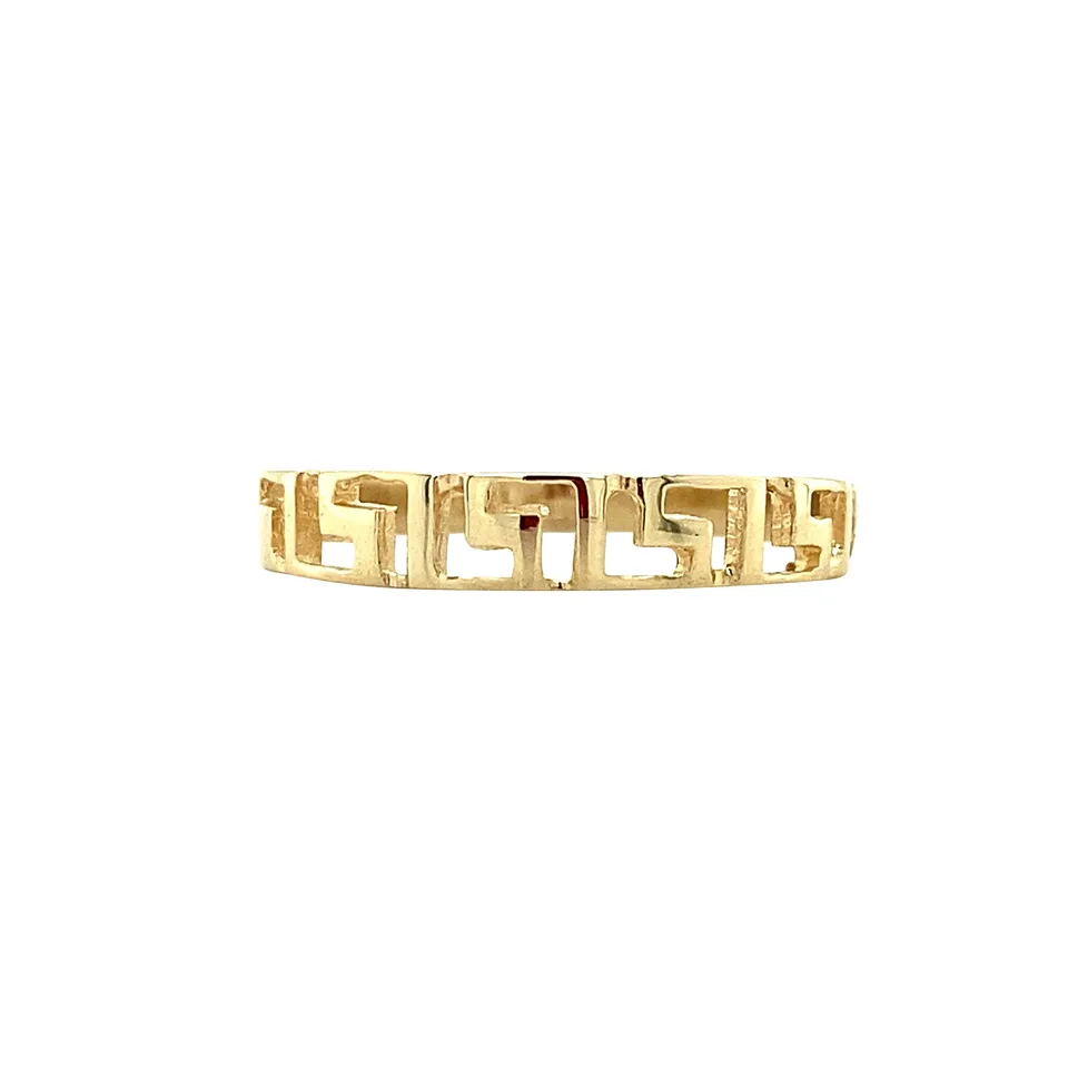 Vintage 14K Yellow Gold Ring Meander