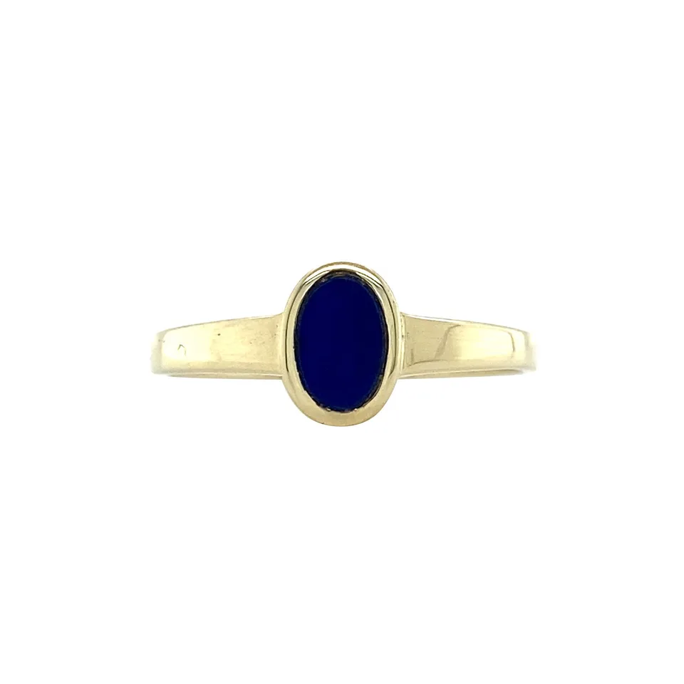 Vintage 14K Gold Ring with Lapis Lazuli