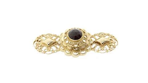 Vintage 14K Gold Brooch with Garnet