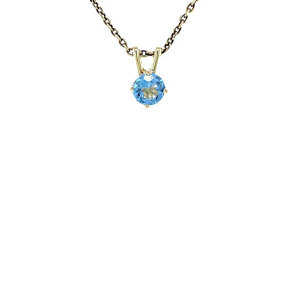 Vintage 14K Gold Pendant with Spinel