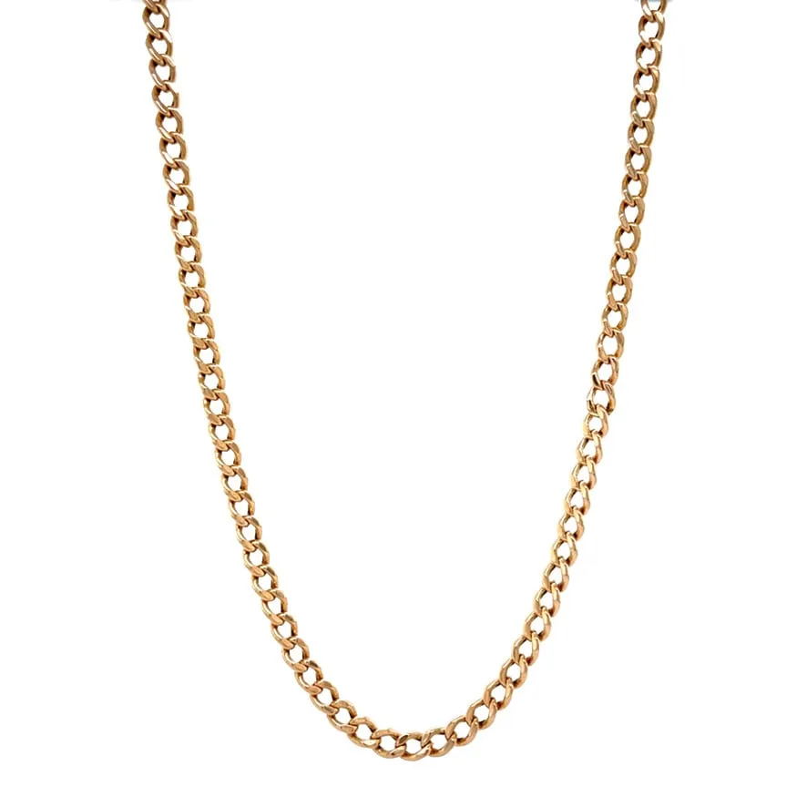 Vintage 14K Gold Curb Necklace