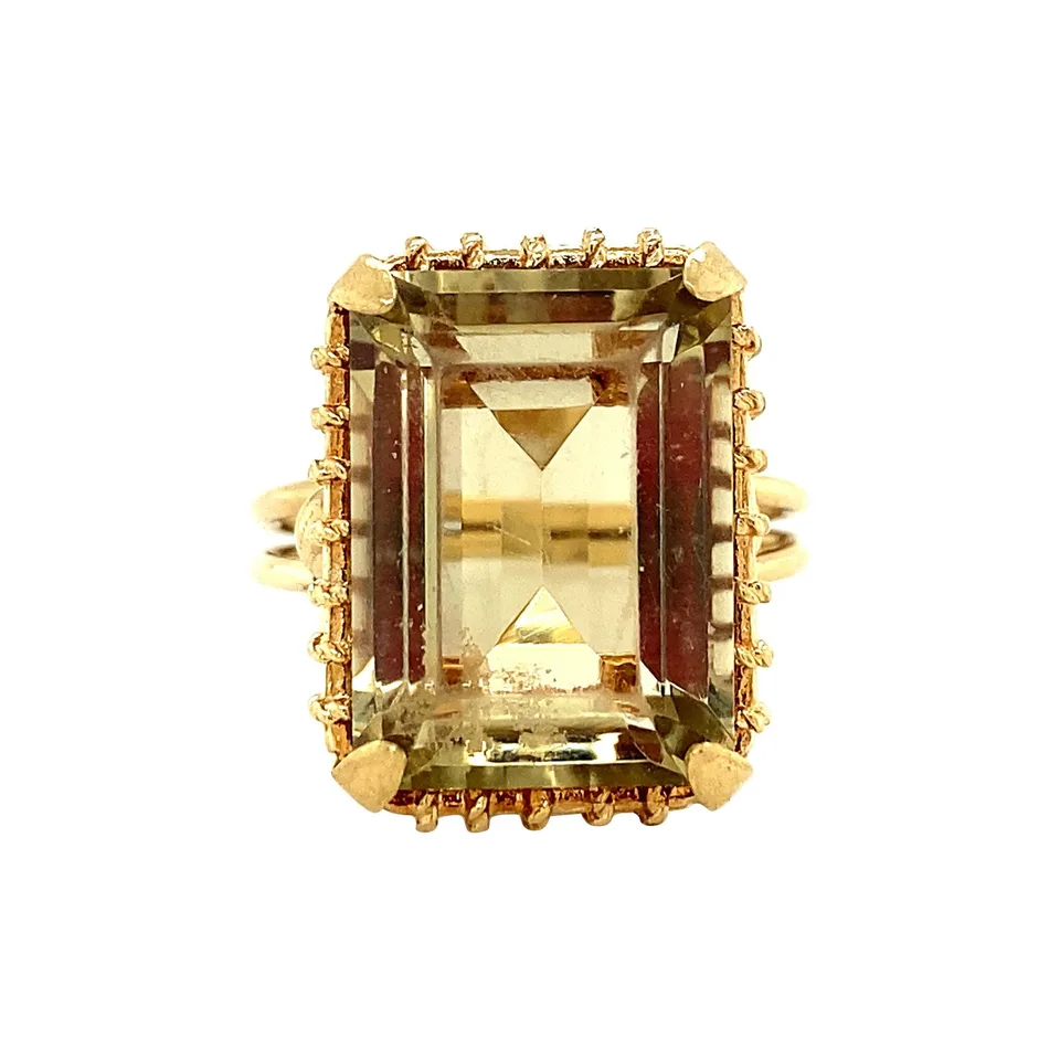 Vintage 14K Gold Ring with Citrine