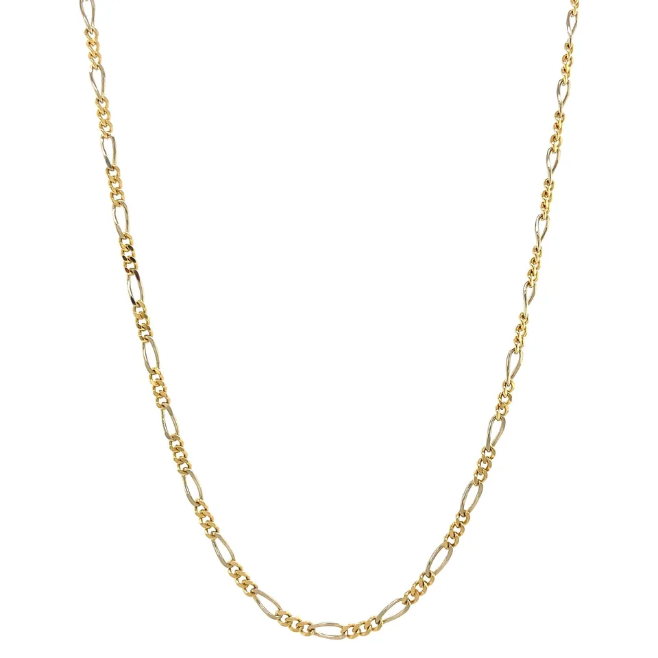Vintage 14K Gold Figaro Necklace
