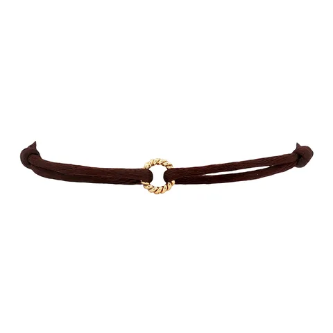 Vintage Satin Bracelet with 14K Gold Link