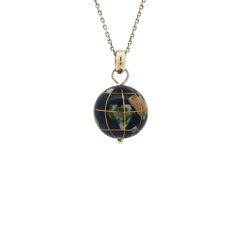 Vintage 14K Gold Globe Pendant