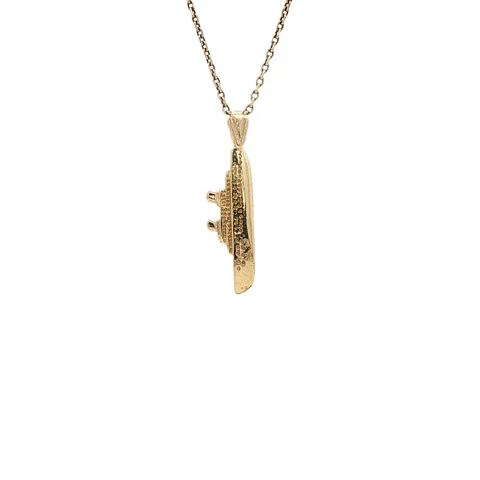 Vintage Cruise Ship 12K Gold Pendant