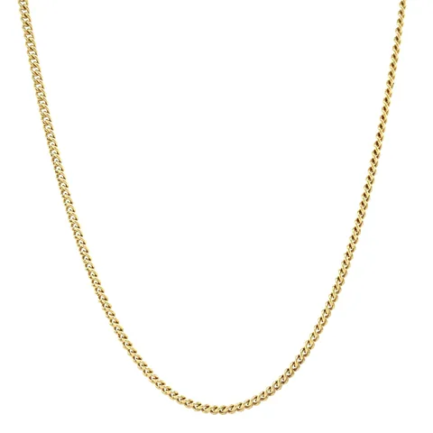 Vintage 14K Gold Long Necklace Curb 62 cm