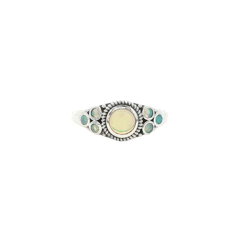 Vintage Sterling Silver Ring with Opal
