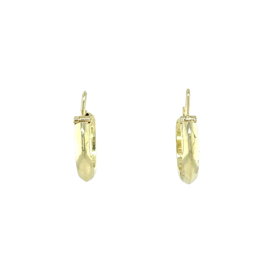 Vintage 14K Gold Smooth Hoop Earrings