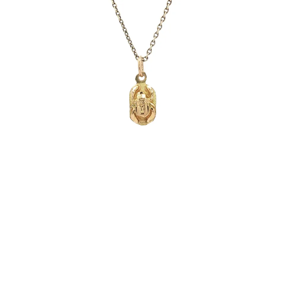Vintage 14K Gold Scarabee Kever Pendant