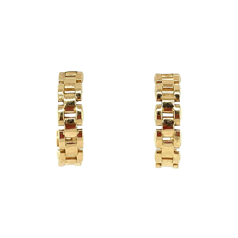 Vintage Rolex 14K Gold Hoop Earrings