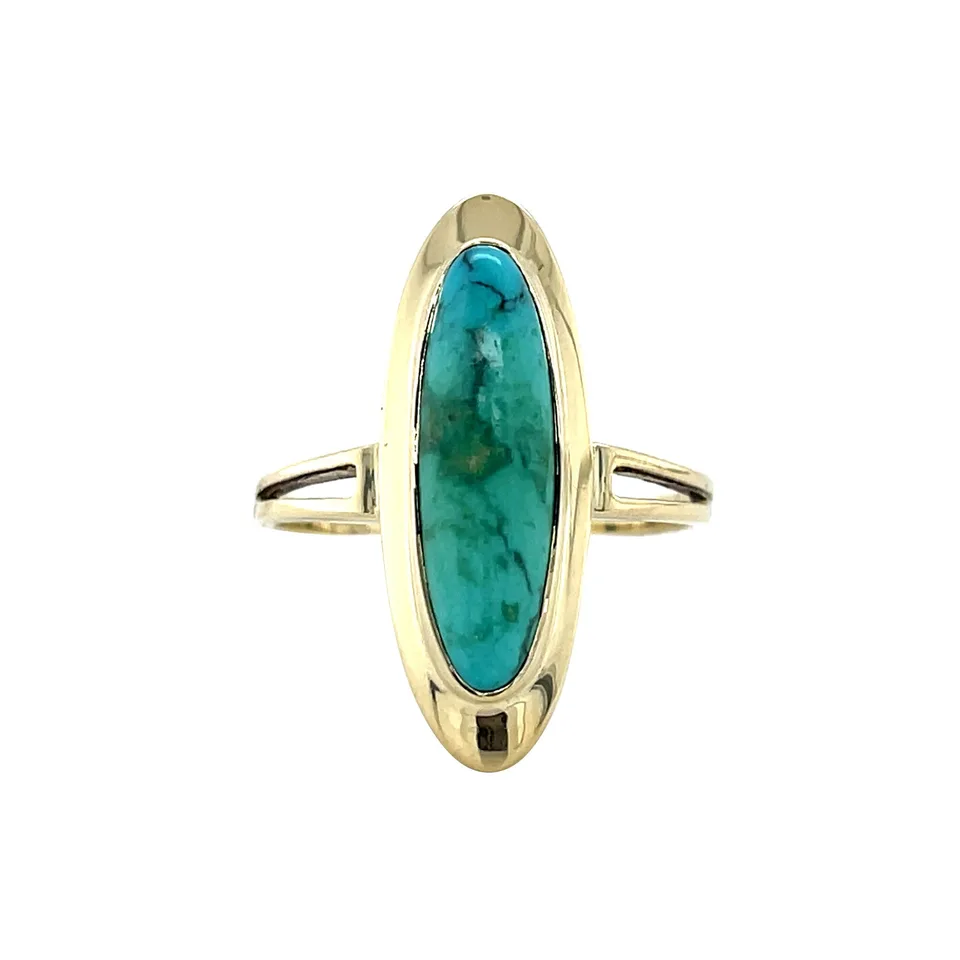 Vintage 14K Gold Ring with Turquoise