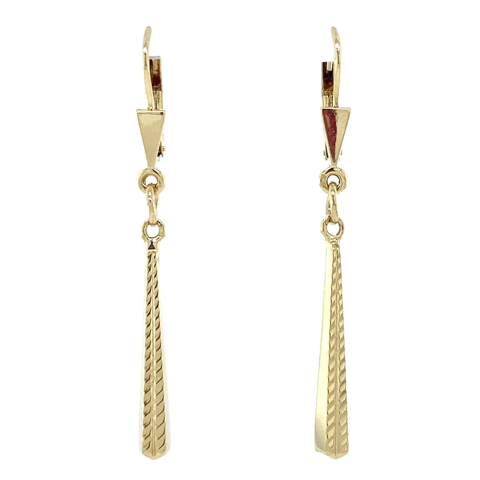 Vintage 14K Gold Fancy Drop Earrings