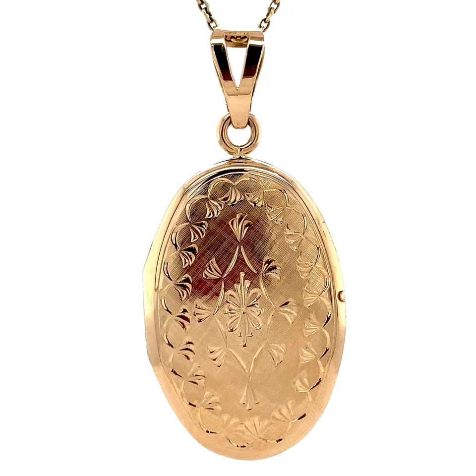 Vintage 18K Gold Locket with Grauvre