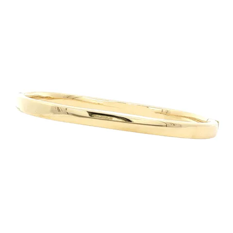 Vintage 18K Gold Smooth Bangle
