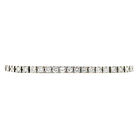 Vintage 18K White Gold Tennis Bracelet with Diamond 19 cm