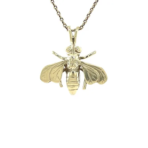 Vintage 14K Gold Bee Pendant