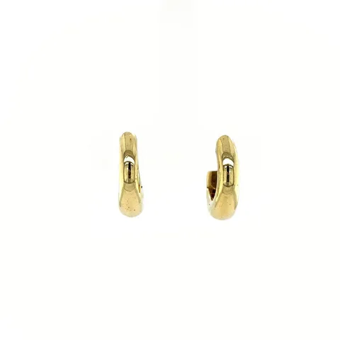 Vintage 18K Gold Smooth Hoop Earrings