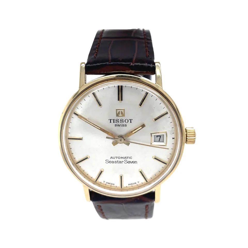 Vintage Tissot Seastar Seven 14K Gold Watch