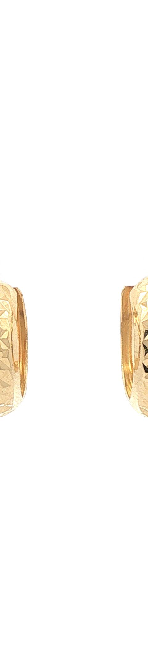 Vintage 14K Gold Fancy Hoop Earrings