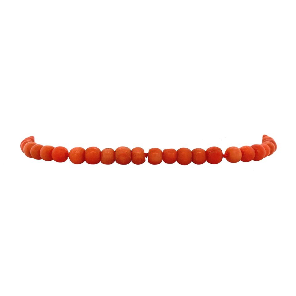 Vintage 14K Gold Bracelet Red Coral 19 cm