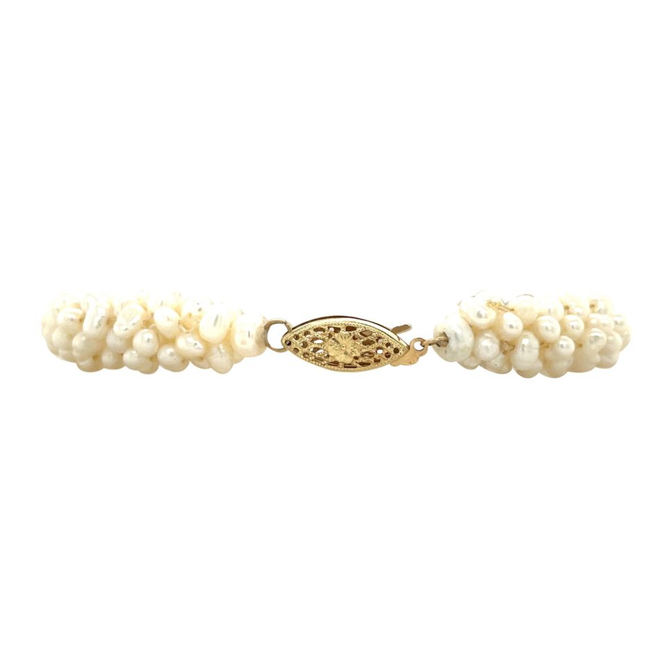 Vintage Pearl Bracelet with 14K Gold Clasp