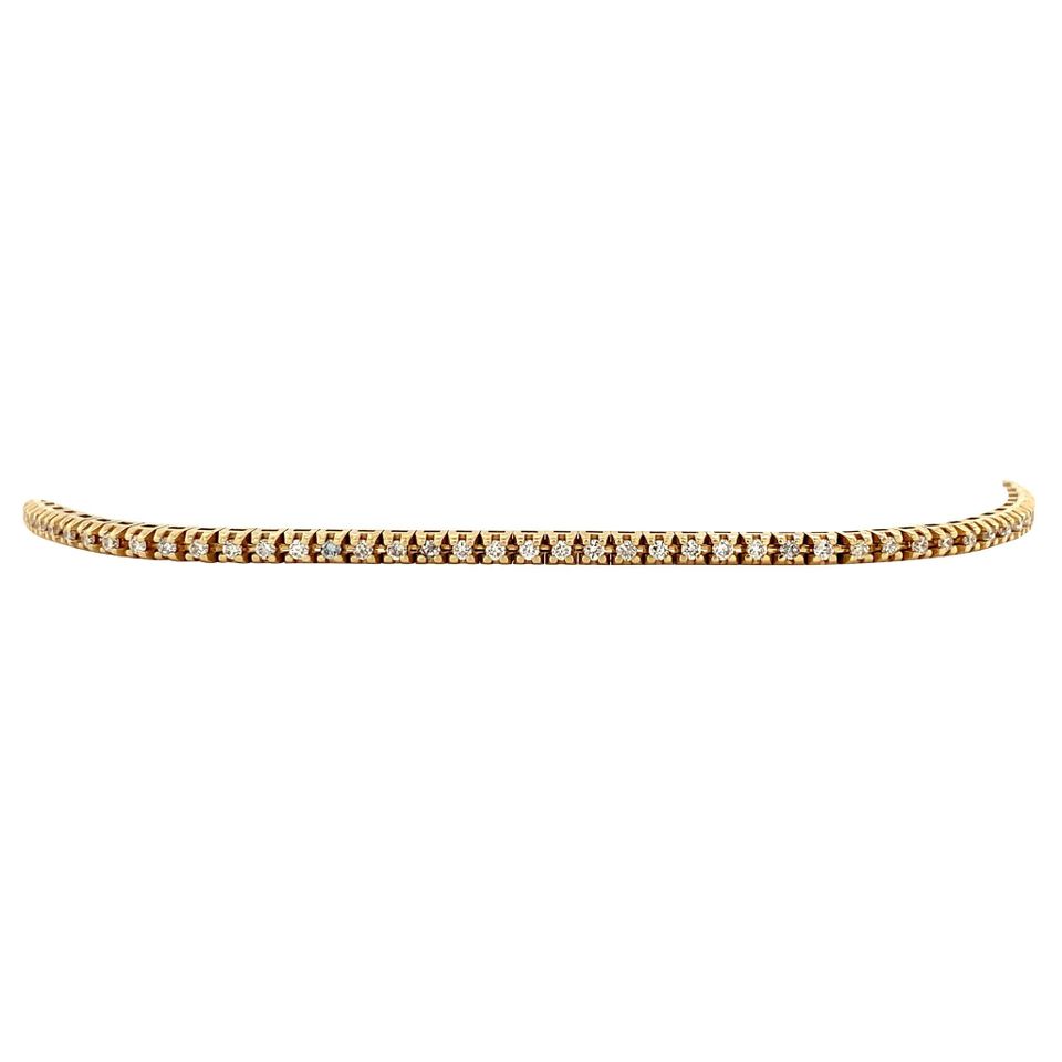 Vintage 14K Gold Tennis Bracelet with Diamond