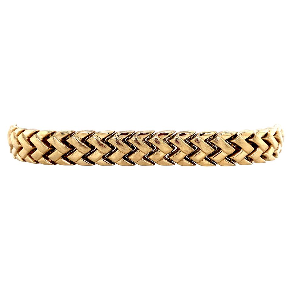 Vintage 14K Gold Bracelet Fancy 18.5 cm