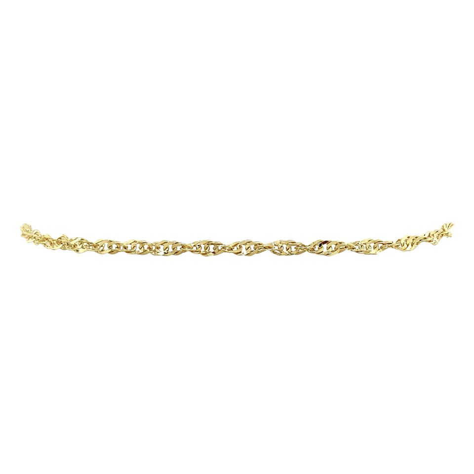 Vintage 14K Gold Bracelet Singapore 18 cm